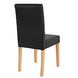 thumbnail of 6er-Set Esszimmerstuhl Stuhl Küchenstuhl Littau ~ Kunstleder, schwarz matt, helle Beine