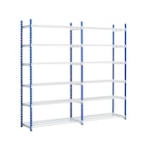 thumbnail of PROREGAL Fachbodenregal MAXIMUS | Grundregal | HxBxT 200x125x68cm | 6 Ebenen | offener Fachboden | Fachlast 152kg | Lichtblau/Lichtgrau