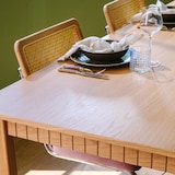 thumbnail of Table à manger rectangulaire en MDF plaqué chêne 200 cm - Oviala