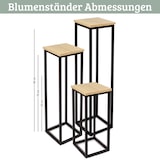 thumbnail of DELUKE® Blumenständer Holz LURI - 3er Set, MDF, Metallgestell | Dekoständer für Blumen Pflanzenregal Pflanzenständer