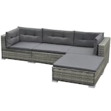 thumbnail of vidaXL 5-tlg. Garten-Lounge-Set mit Kissen Poly Rattan Grau