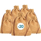 thumbnail of 20x Sacos de juta natural 7x9 cm reutilizáveis para lembranças e presentes