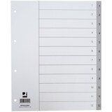 thumbnail of Q-Connect® KF02294 Zahlenregister - 1 - 12, PP, A4 Überbreite, 12 Blatt, grau