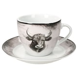 thumbnail of Toro 18tlg Kaffeeservice Porzellan 6Pers Tasse Untertasse Teller Kuh Landhaus