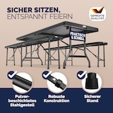 thumbnail of Casaria Bierzeltgarnitur 180 cm Klappbar 1x Campingtisch 2x Campingbank 3 tlg Festzeltgarnitur