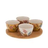 thumbnail of Aperitif-Tablett und seine 4 Schalen Edina - Dekor Rund Porzellan Amadeus 27x27 cm