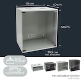 thumbnail of HMF 65712-07 Serverschrank 19 Zoll, 12 HE, 51 x 40 x 58 cm, Lichtgrau