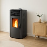 thumbnail of Luft- Pelletofen Anita 12 kW Sannover Schwarz