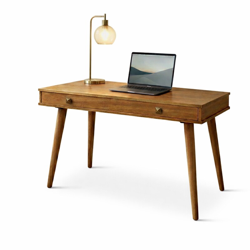 Ocrea Escritorio Mid-Century, Pino Macizo y MDF de Alta Resistencia, 120 x 60 Cm.