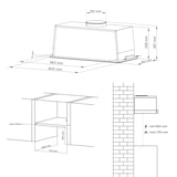 thumbnail of Cappa aspirante sottopensile CIARRA, cappa aspirante integrata 460 m³/h max., controllo touch e gesture, scarico e ricircolo VM6931B