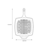 thumbnail of Lodge | Poêle grill carrée en fonte naturelle 26cm | Sain et sans PFAS | Tous feux dont induction, four & BBQ | Made in USA