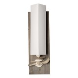 thumbnail of Lampe applique murale verticale en bois et galets "bord de mer" - Fabriquée à la main en France Blanc