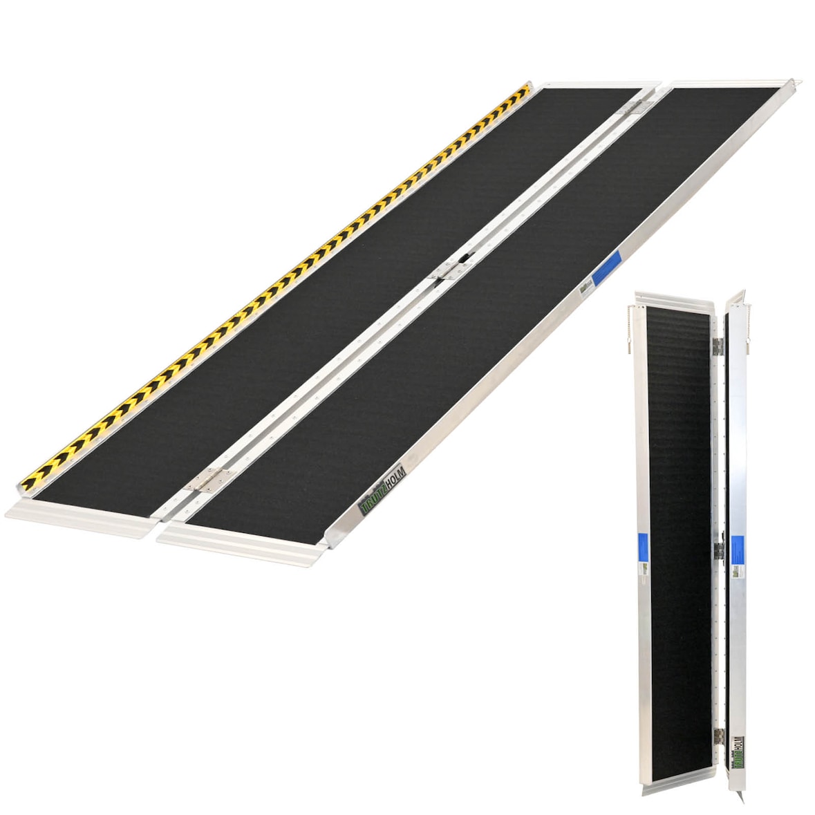TRUTZHOLM Rollstuhlrampe 213 cm Traglast 272 kg Alu klappbar Antirutsch beschichtet Schwellenrampe