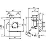 thumbnail of DEHN 339050 DRK DUL 8.10 W16.22 STTZN Dachrinnenklemme 1 St.