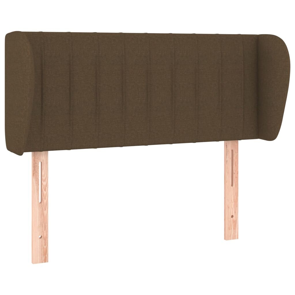 vidaXL Kopfteil mit Ohren Dunkelbraun 83x23x78/88 cm Stoff
