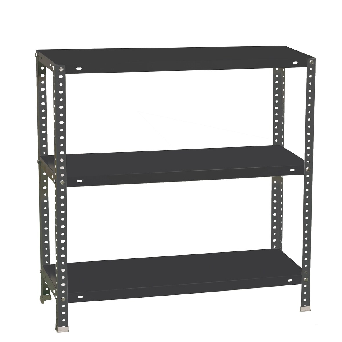 PROREGAL Schraubregal PANDA MINI | HxBxT 90x100x50cm | 3 Fachböden | Fachlast 100kg | Anthrazit