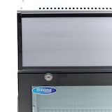 thumbnail of Maxima - Réfrigérateur à boissons 50L 2 étagères réglables LED porte à double vitrage avec serrure blanc affichage éclairé 46x42,6x80,5 cm