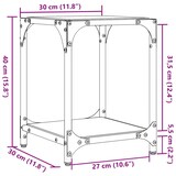 thumbnail of Table basse avec dessus en verre transparent 30x30x40 cm acier Modèle Riviera Dining Élite
