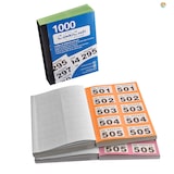 thumbnail of CombiCraft nummerbloks 1 tot 1000 - garderobenummers - dubbelnummers - 12 boekjes
