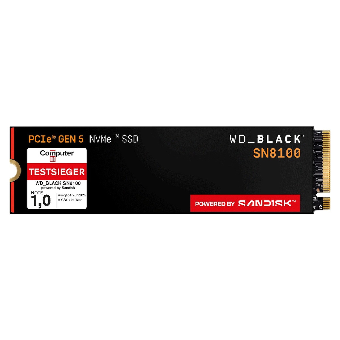 SSD WD Black 4TB SN8100 NVME M.2 PCI Express WDS400T1X0M PCIe 5.0 x4
