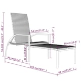 thumbnail of vidaXL Sonnenliege mit Fußhocker PE-Rattan Grau