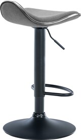 thumbnail of CHEFGASTRO Barhocker NOTTING HILL Stoff Schwarz HxBxT 71x45x45cm Stoff Hellgrau Barstuhl