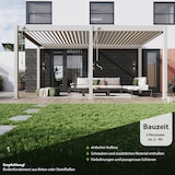 thumbnail of Weide Classic | Pergola Aluminium freistehend | 3 x 5,3 M | Lamellendach Ivory Sand