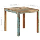 thumbnail of Mesa de comedor de madera maciza reciclada 82x80x76 cm