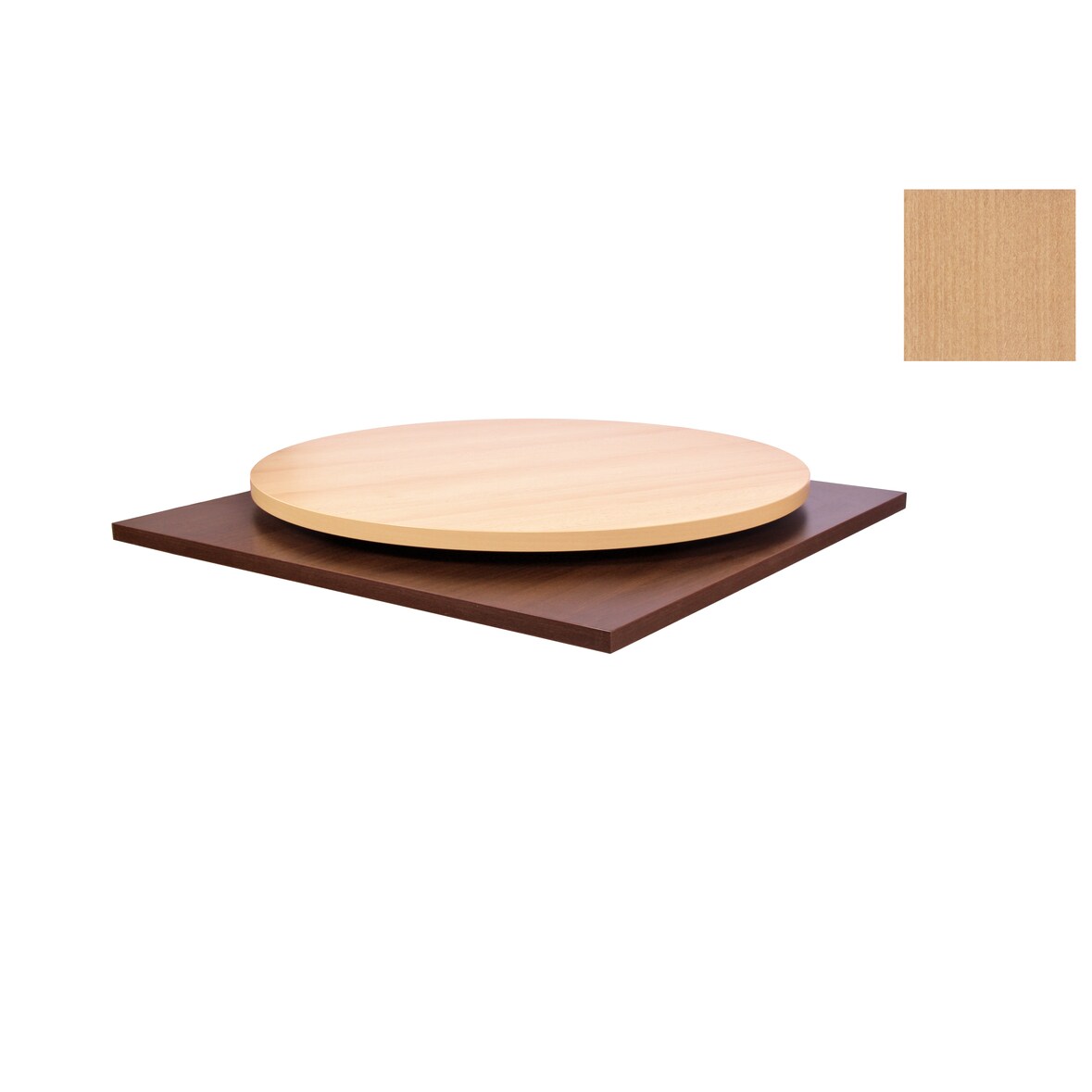 pemora Tischplatte Laminat (HPL) Ø 60 cm - 26 mm stark, Dekor Buche natur