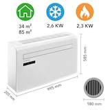 thumbnail of TROTEC Wandklimaanlage PAC-W 2650 SH mit Heizfunktion | WLAN-Einbindung, Smartphone-Steuerung mit App
