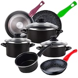 thumbnail of Magefesa Kenia - 14/16/16/20 cm großes Kochgeschirrset aus verglastem Stahl mit 18/22/26 cm großen Bratpfannen aus geschmiedetem Aluminium Induktion