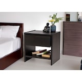 thumbnail of Nachttisch Holz Nachtkonsole Buche wenge 40 x 33 cm CAMPINO