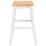 thumbnail of vidaXL Barstühle 2 Stk. Weiß Massivholz Gummibaum