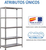 thumbnail of SimonRack Metalen stelling, 2000x1200x400 mm, 5 niveaus, metalen legbord, 200 kg buigpunt, Galvaniseerd - Simonclick