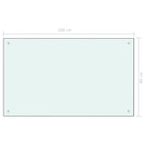 thumbnail of vidaXL Küchenrückwand Weiß 100x60 cm Hartglas