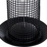 thumbnail of Futterspender 22 cm, Gehäuse und Dach aus Stahl pulverbeschichtet in black matt, Aufhänger aus Stahl pulverbeschichtet in silber