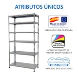 thumbnail of SimonRack Metallregal, 2500x1200x500 mm, 6 Ebenen, Metallboden, 200 kg Biegepunkt, Grau - Simonclick