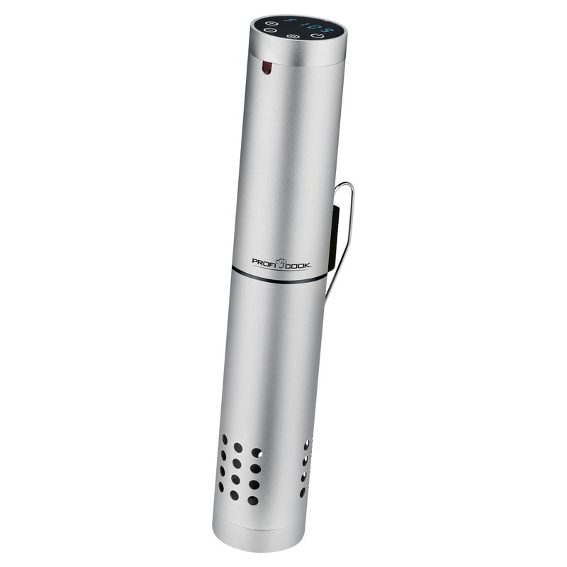 Proficook SV 1159 Sous Vide, Roner, Cocina Baja Temperatura, Temporizador 99 h, Temperatura 0º a 90ºC, Control Vía APP 1000W Plata