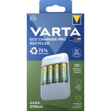thumbnail of Varta Akku NiMH, Universal Ladegerät, Eco Charger Pro Recycled, inkl. Akkus, 4x Mignon, AA, 2100mAh, Retail