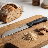thumbnail of Pirge Ecco Brotmesser mit Wellenschliff 17,5 cm Schwarz für Schneiden von Brot, Bagels, Kuchen - Brötchenmesser