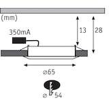 thumbnail of Paulmann Éclairages encastrés LED pour meubles Armoire de toilette rond 65mm 2x2,5W 2x180lm 230/12V3000K Chrome 99920