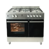 thumbnail of Gasline Gas Standherd mit Elektrobackofen GAG90GOXFLE Edelstahl mit Flaschenschrank 90cm Propan Regler 50Mbar + Gasschlauch