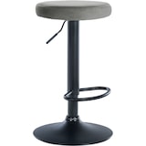 thumbnail of Tabouret de bar Ponte revêtement velours Gris/Noir