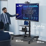 thumbnail of ONKRON Soporte TV con Altura Regulable y Ruedas, para 40-70 pulgadas, hasta 45,5 kg, VESA hasta 600x400, TS1552-B Negro