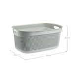 thumbnail of Cesta Alta Rectangular 33 Litros Gris 7house