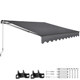 thumbnail of tectake Toldo con brazo articulado ORNELLA con soporte de pared - 250 x 200 cm gris oscuro