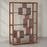 thumbnail of Bücherregal aus Sheesham-Holz, Landhaus-Stil, Ablagefächer. 115x40x180 cm | Kadima Design