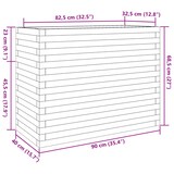 thumbnail of Helloshop26 - Hochbeet für Pflanzen Blumen Terrasse Garten gewachst 90 x 40 x 68,5 cm massives Kiefernholz braun 02_0038513