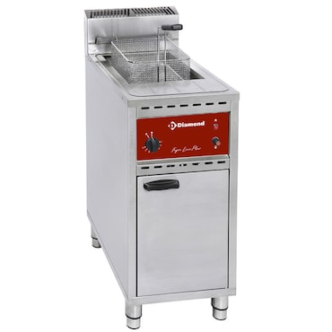 DIAMOND - Friteuse gaz- 1 cuve 16 litres sur meuble