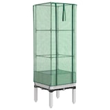 thumbnail of Helloshop26 - Aiuola rialzata/fioriera con copertura effetto rattan 40 x 40 x 140 cm bianco 02_0038778